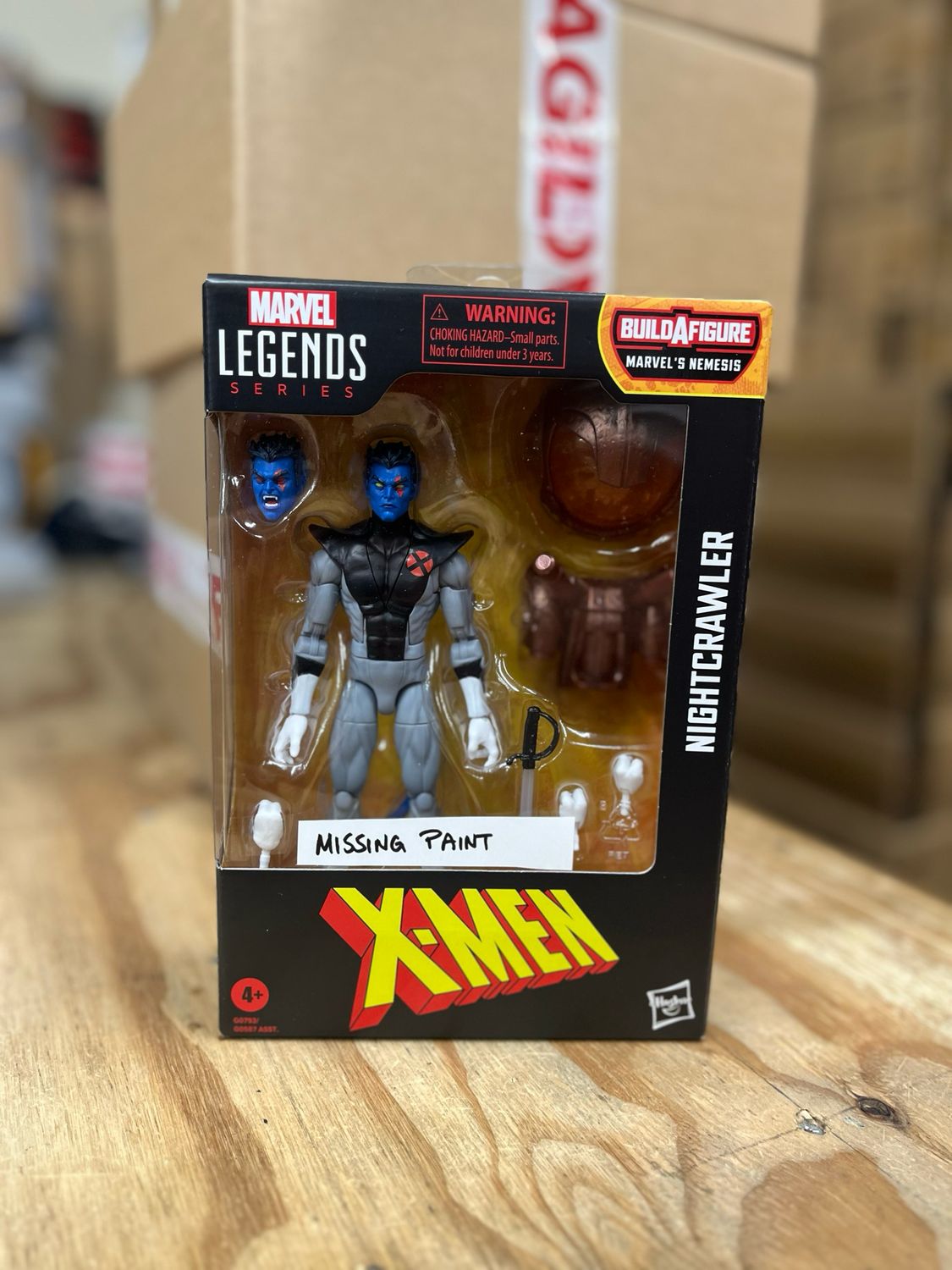 ***MISSING PAINT ON LOWER TORSO*** Marvel Legends X Men Wave Marvel Comics X Force Nightcrawler Action Figure (Nemesis BAF)