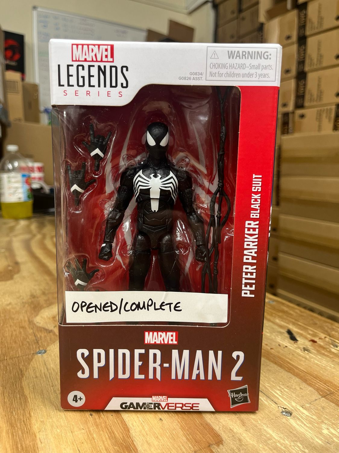 ***OPENED / COMPLETE*** Marvel Legends Series Gamerverse Peter Parker Black Suit Spider-Man Action Figure