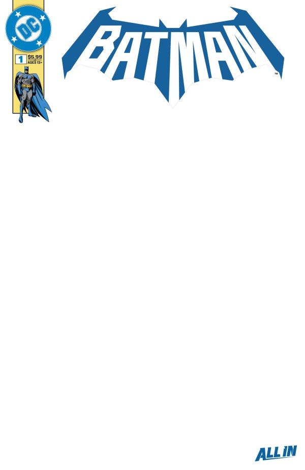 BATMAN #1 CVR K BLANK CSV DC COMICS (3rd September 2025)