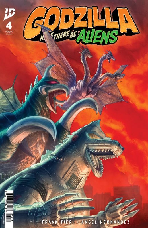 GODZILLA HERE THERE BE ALIENS #4 CVR A FERO PE IDW (10th September 2025)