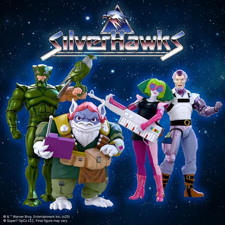 **PRE ORDER** Super7 SilverHawks Ultimates WAVE 7 SET OF 4 ACTION FIGURES (TOON VERSION)