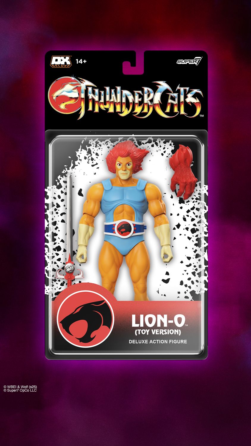 Super7 THUNDERCATS DELUXE! Lion O (TOY VARIANT) Figure 7 Super7 THUNDERCATS DELUXE! Lion O (TOY VARIANT) Figure 7" Scale Action Figure