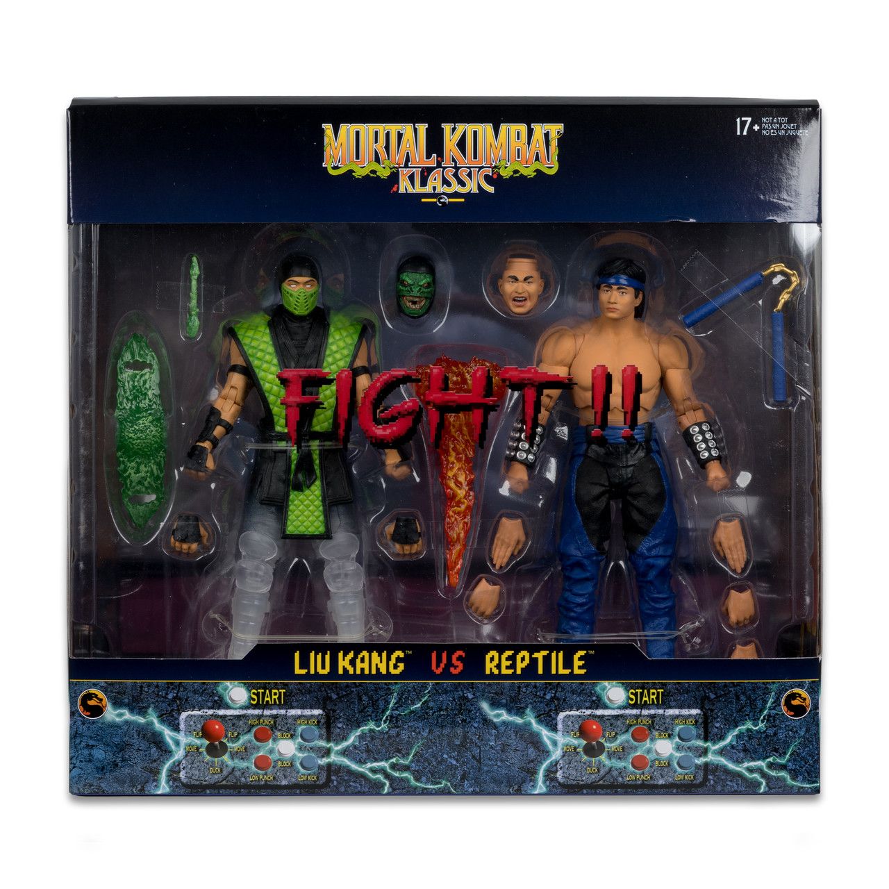 **PRE-ORDER** McFarlane Toys Mortal Kombat Klassic Liu Kang vs Reptile 7in Action Figure 2 Pack