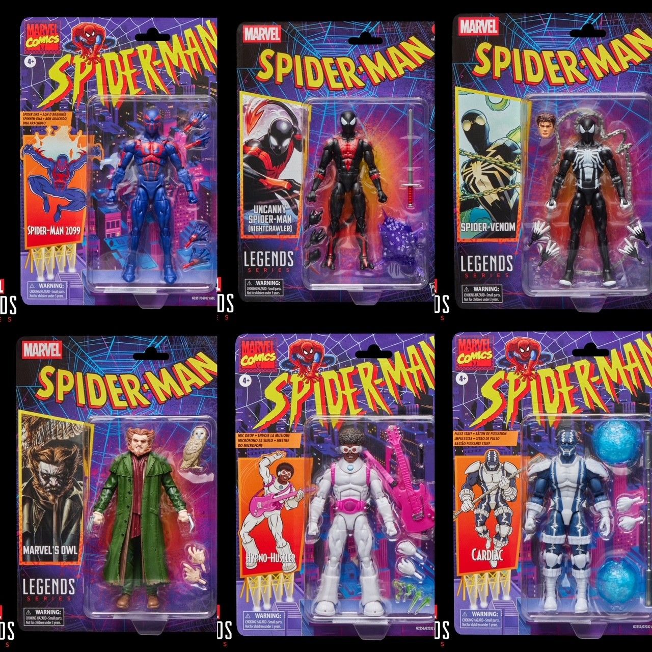***PRE ORDER*** Marvel Legends Series Spider Man Retro Wave 6 SET OF 6 ACTION FIGURES