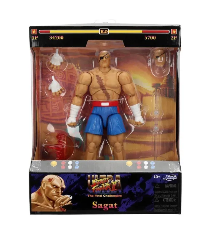 JADA TOYS Ultra Street Fighter II Sagat 6-Inch Action Figure