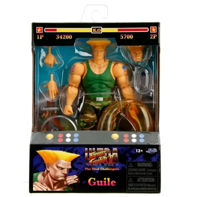 JADA TOYS Ultra Street Fighter II Guile 6-Inch Action Figure JADA TOYS Ultra Street Fighter II Guile 6-Inch Action Figure
