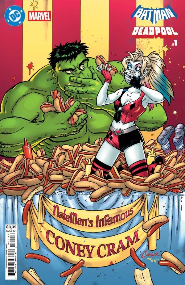 DC MARVEL BATMAN DEADPOOL #1 CVR F HARLEY QUINN HULK CSV DC COMICS (19th November 2025) DC MARVEL BATMAN DEADPOOL #1 CVR F HARLEY QUINN HULK CSV DC COMICS (19th November 2025)