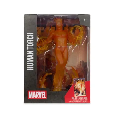McFarlane MARVEL Human Torch 1:6th Scale Collectible with Scene (Marvel 2-in-One #10)