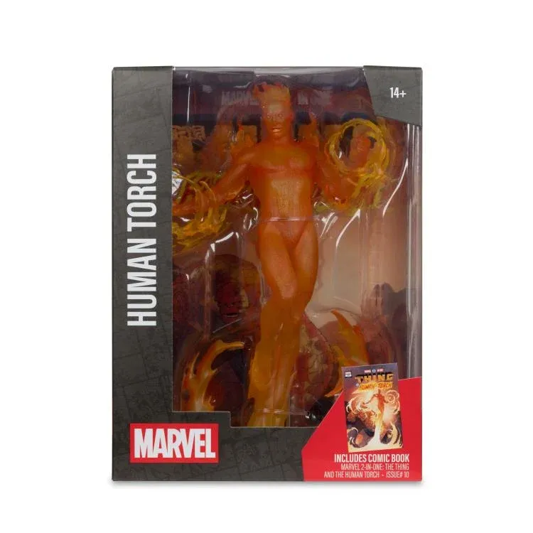 McFarlane MARVEL Human Torch 1:6th Scale Collectible with Scene (Marvel 2-in-One #10)