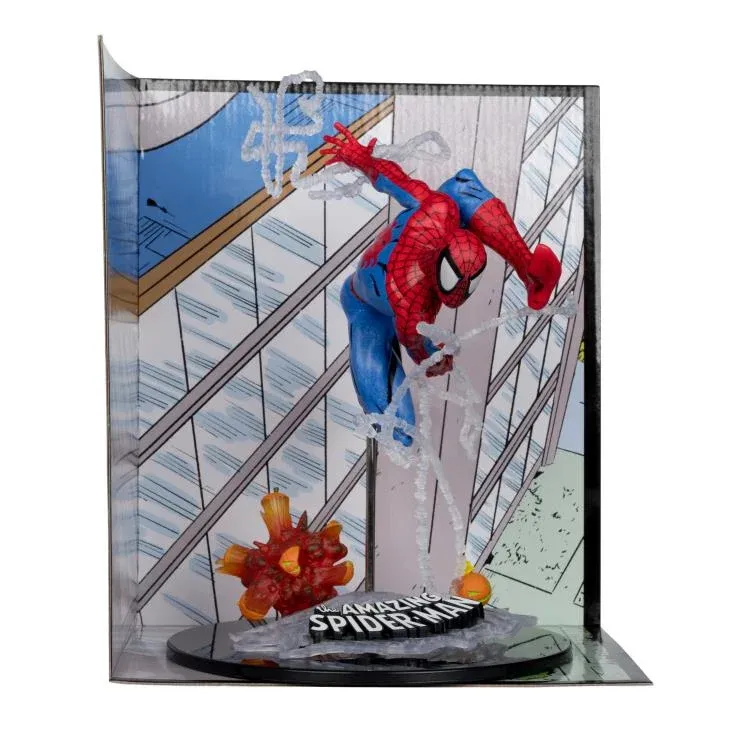 McFarlane MARVEL Spider-Man 1:10th Scale Collectible with Scene (The Amazing Spider-Man #302)