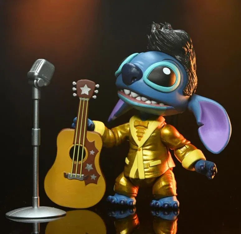 NECA 7" Scale Lilo & Stitch Ultimate Gold Suit Elvis Stitch Action Figure
