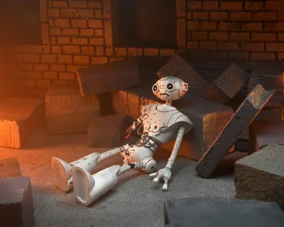 NECA TMNT Teenage Mutant Ninja Turtles Accessory Pack with Fugitoid (The Last Ronin)