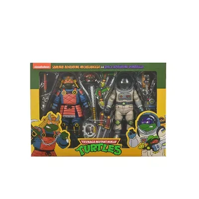 NECA TMNT Teenage Mutant Ninja Turtles Space Adventure and Samurai Two-Pack (Cartoon)