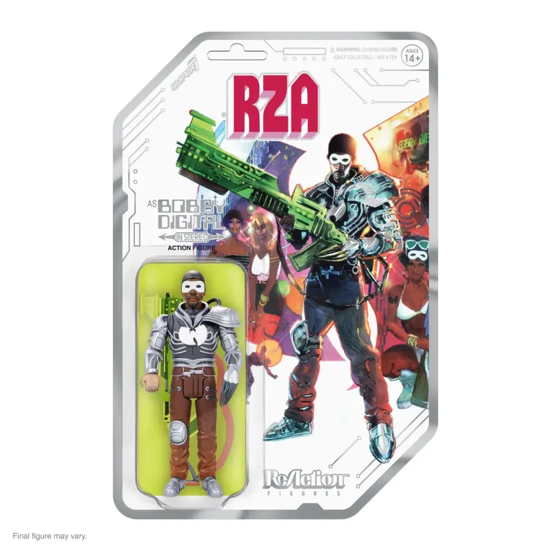 Super7 RZA Reaction Figure: Bobby Digital (Metallic Card)