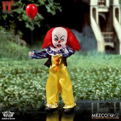 MEZCO LIVING DEAD DOLLS Presents: IT (1990) PENNYWISE MEZCO LIVING DEAD DOLLS Presents: IT (1990) PENNYWISE