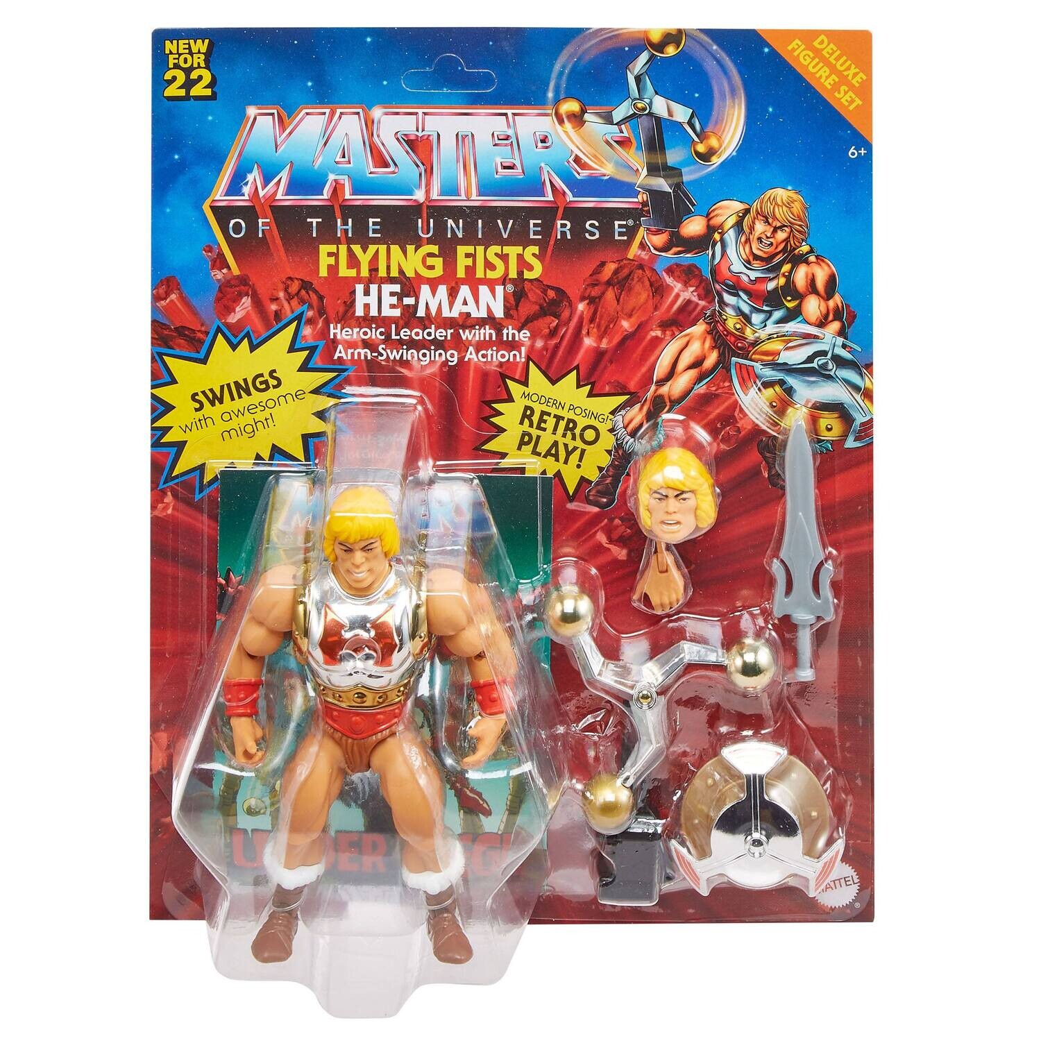 Masters of the Universe Origins DELUXE Wave 4: FLYING FIST HE-MAN Action Figure Masters of the Universe Origins DELUXE Wave 4: FLYING FIST HE-MAN Action Figure