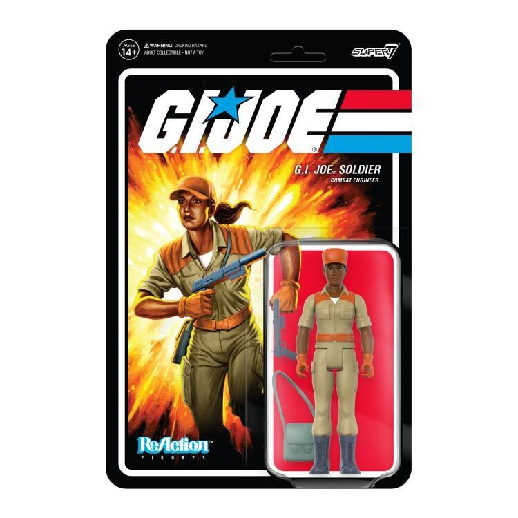 Super7 - G.I. Joe ReAction Female Combat Engineer Ponytail (Brown) Figure Super7 - G.I. Joe ReAction Female Combat Engineer Ponytail (Brown) Figure