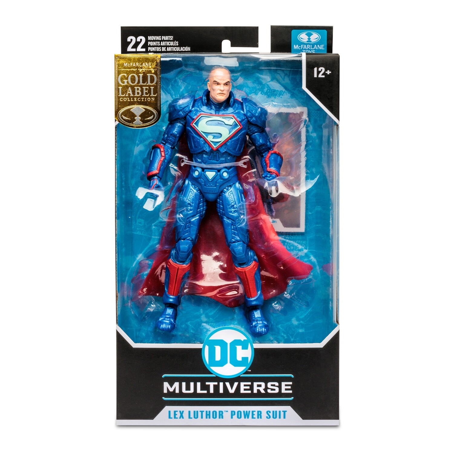 McFarlane Toys 7 McFarlane Toys 7" DC MULTIVERSE - LEX LUTHOR IN POWER SUIT (BLUE SUIT W/ CAPE) (GOLD LABEL)