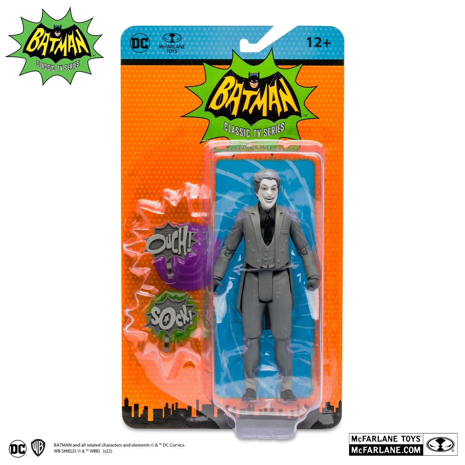 McFarlane Toys - BATMAN 1966 - RETRO THE JOKER (BLACK AND WHITE TV VARIANT) ACTION FIGURE