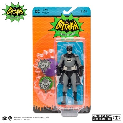 McFarlane Toys - BATMAN 1966 - RETRO BATMAN (BLACK AND WHITE TV VARIANT) ACTION FIGURE McFarlane Toys - BATMAN 1966 - RETRO BATMAN (BLACK AND WHITE TV VARIANT) ACTION FIGURE
