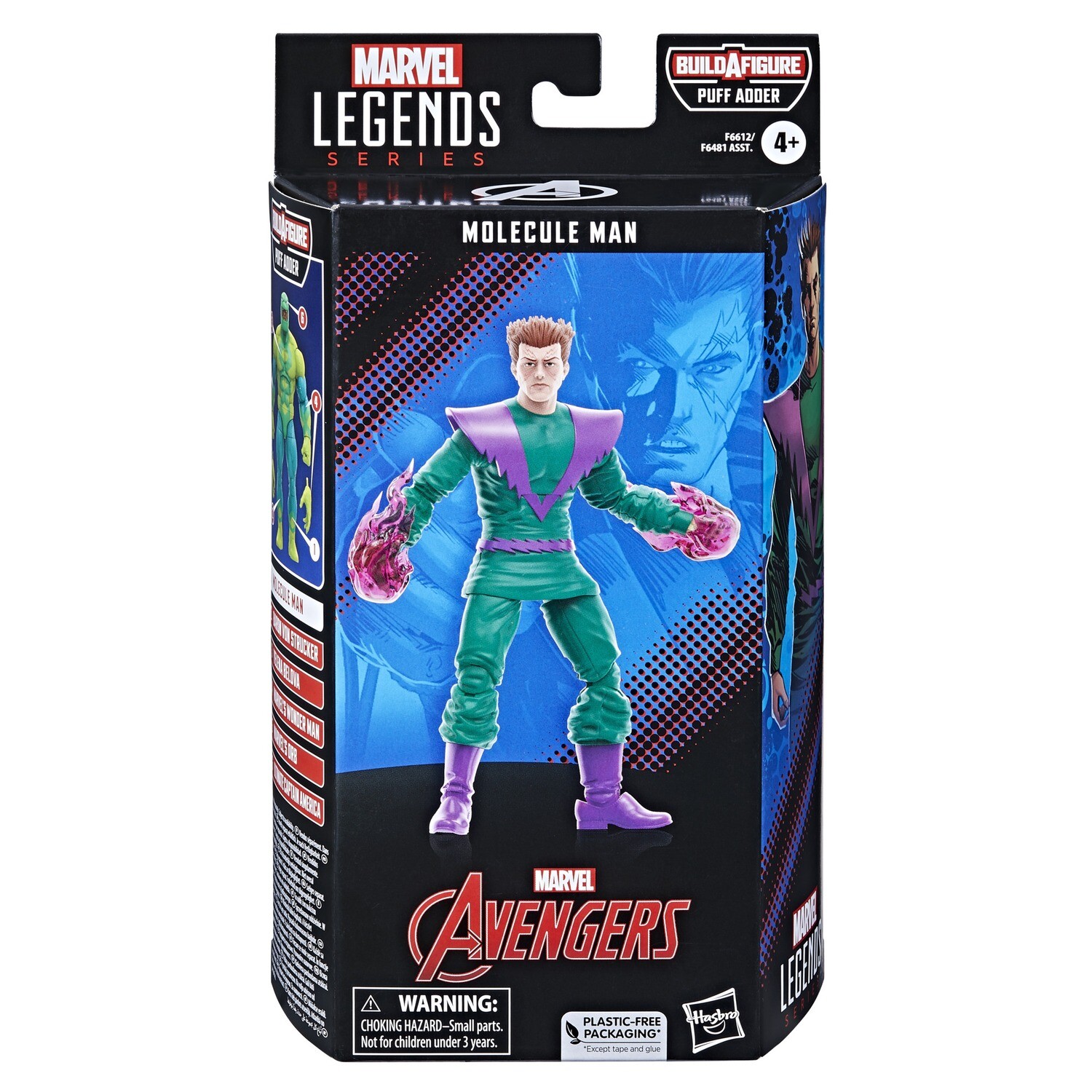 Marvel Legends 6 Marvel Legends 6" Avengers Wave - Molecule Man (PUFF ADDER BAF)