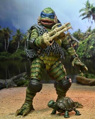 NECA 7" Scale Universal Monsters x Teenage Mutant Ninja Turtles Ultimate Leonardo as The Creature