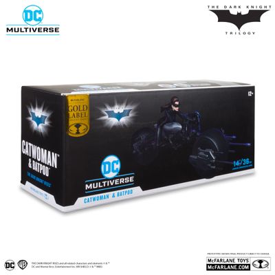 MCFARLANE TOYS 7 MCFARLANE TOYS 7" DC MULTIVERSE CATWOMAN & BATPOD (THE DARK KNIGHT RISES)