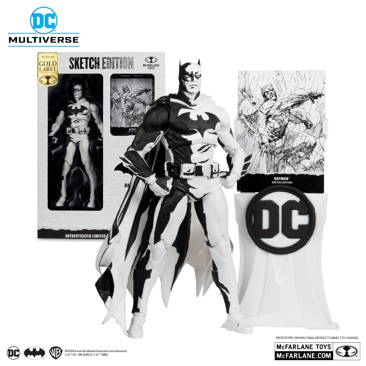 DC DIRECT COLLECTIBLES 7 DC DIRECT COLLECTIBLES 7" Batman: Hush Line Art Sketch Edition (Gold Label)