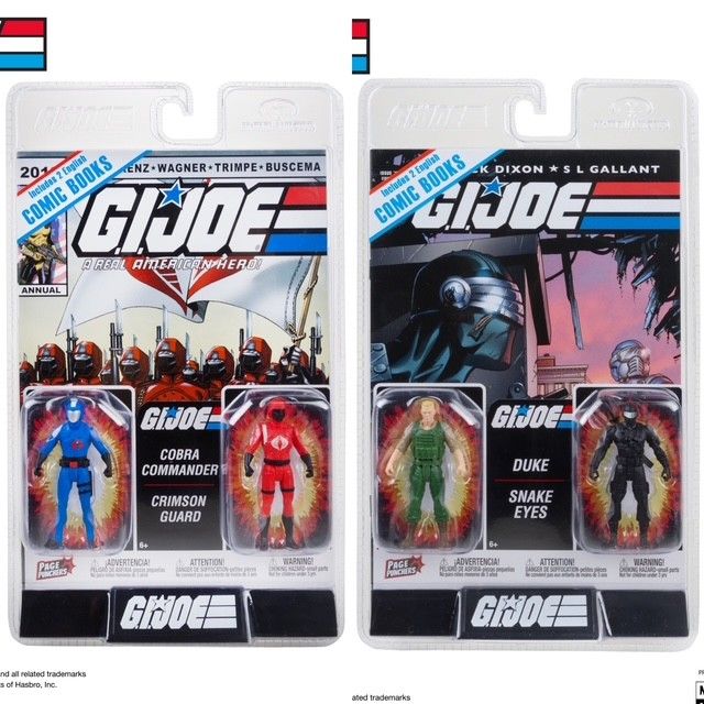 MCFARLANE TOYS G.I JOE 3 MCFARLANE TOYS G.I JOE 3" PAGE PUNCHERS WAVE 1 FIGURE 2 PACK SET OF 2