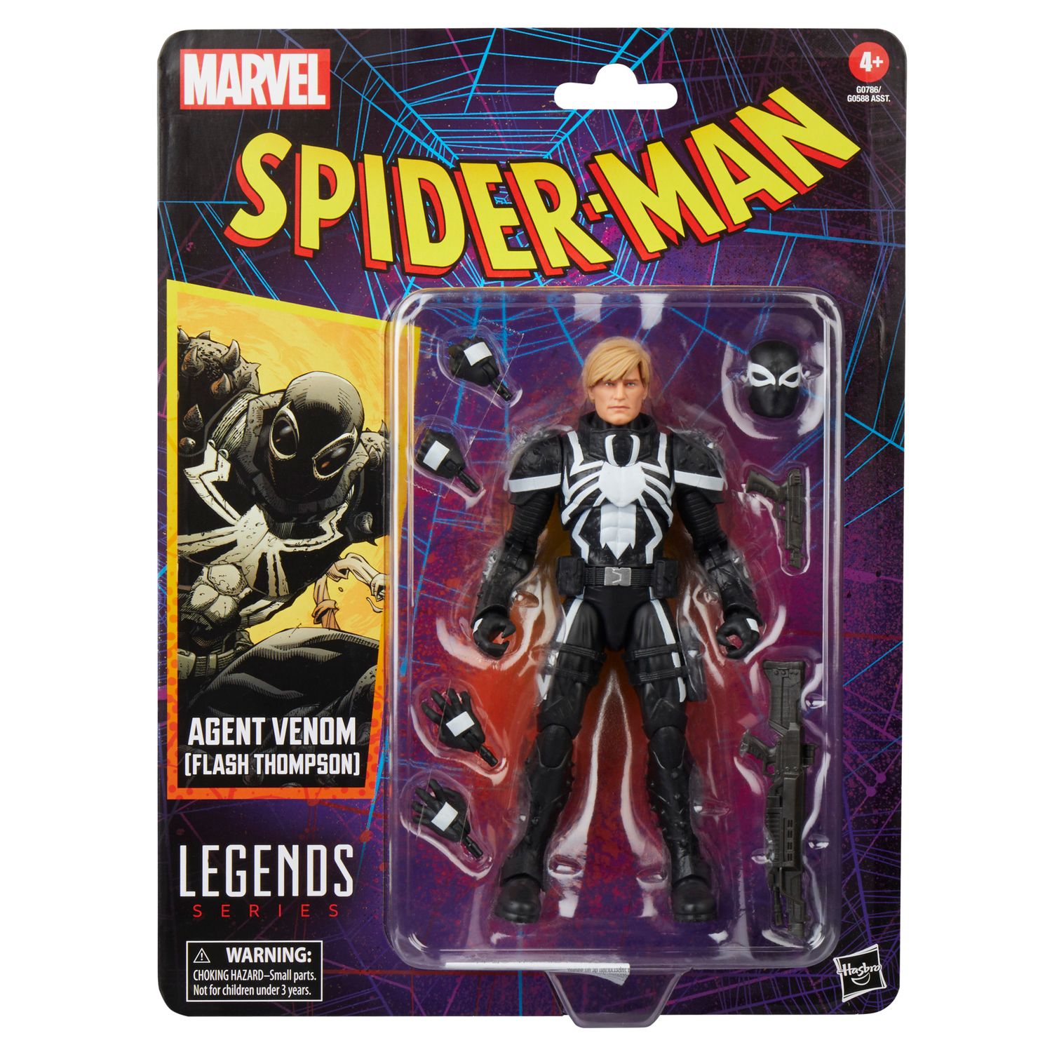 Marvel Legends 6" Spider Man Retro Wave 5 Agent Venom (Flash Thompson) Comics Action Figure
