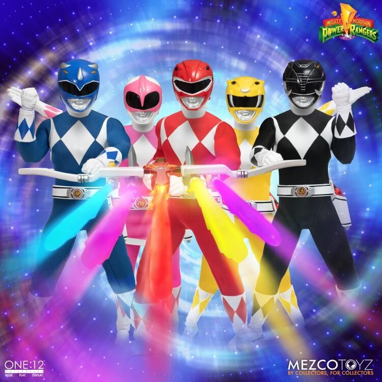 MEZCO ONE:12 COLLECTIVE Mighty Morphin Power Rangers Deluxe Boxed Set MEZCO ONE:12 COLLECTIVE Mighty Morphin Power Rangers Deluxe Boxed Set