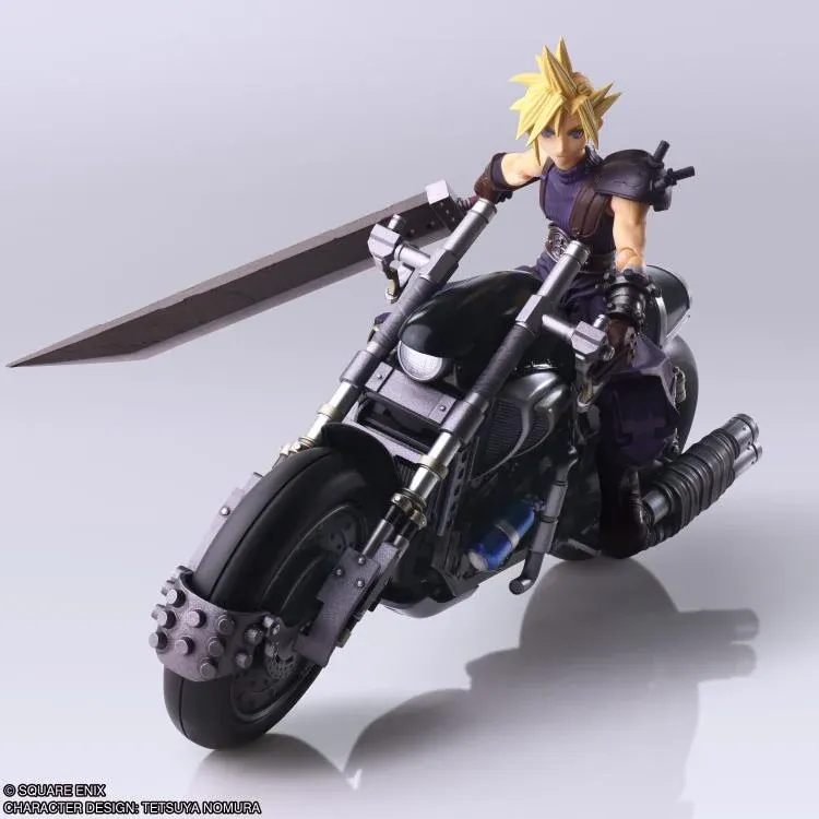 Square Enix Final Fantasy 7 Bring Arts Cloud Strife with Hardy Daytona Motorcycle