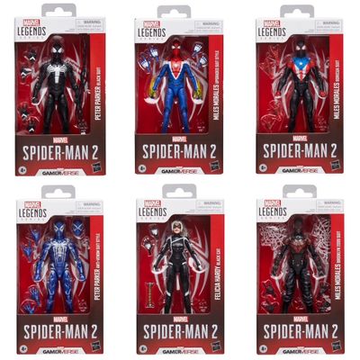 Marvel Legends Series Gamerverse Spider-Man Set of 6 Action Figures Marvel Legends Series Gamerverse Spider-Man Set of 6 Action Figures
