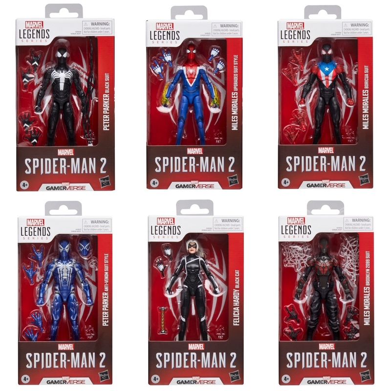 Marvel Legends Series Gamerverse Spider-Man Set of 6 Action Figures Marvel Legends Series Gamerverse Spider-Man Set of 6 Action Figures
