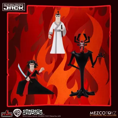 **PRE ORDER** MEZCO 5 POINTS:  Samurai Jack Deluxe Set of 3 Action Figures