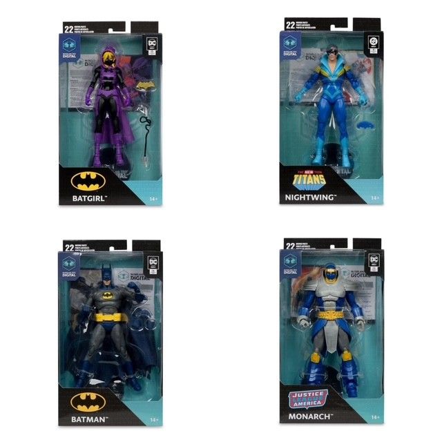 MCFARLANE TOYS 7 MCFARLANE TOYS 7" DC DIRECT Digital Collectible WAVE 5 SET OF 4 ACTION FIGURES