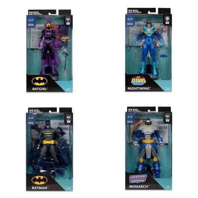 MCFARLANE TOYS 7 MCFARLANE TOYS 7" DC DIRECT Digital Collectible WAVE 5 SET OF 4 ACTION FIGURES