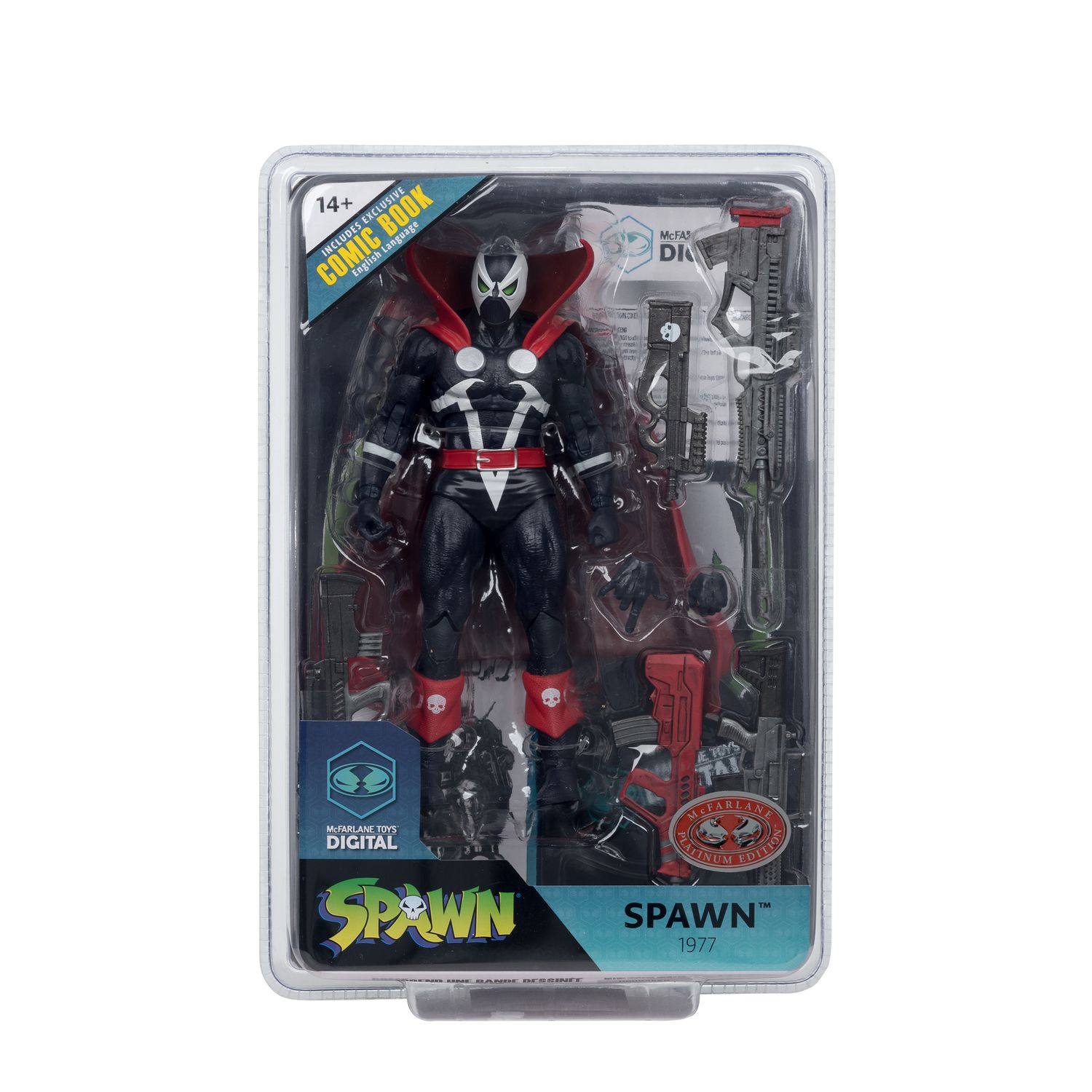 McFarlane Toys 7 McFarlane Toys 7" Spawn 1977 RED Platinum Variant