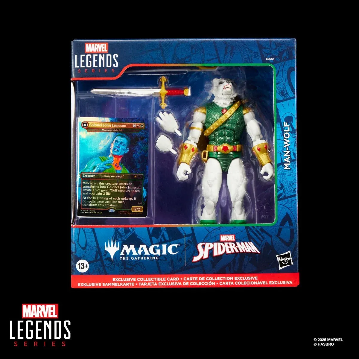 Marvel Legends 6 Marvel Legends 6" Spider-Man Magic: The Gathering Man-Wolf Action Figure and Card