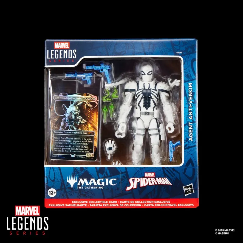Marvel Legends 6" Spider-Man Magic: The Gathering Agent Anti-Venom Action Figure and Card