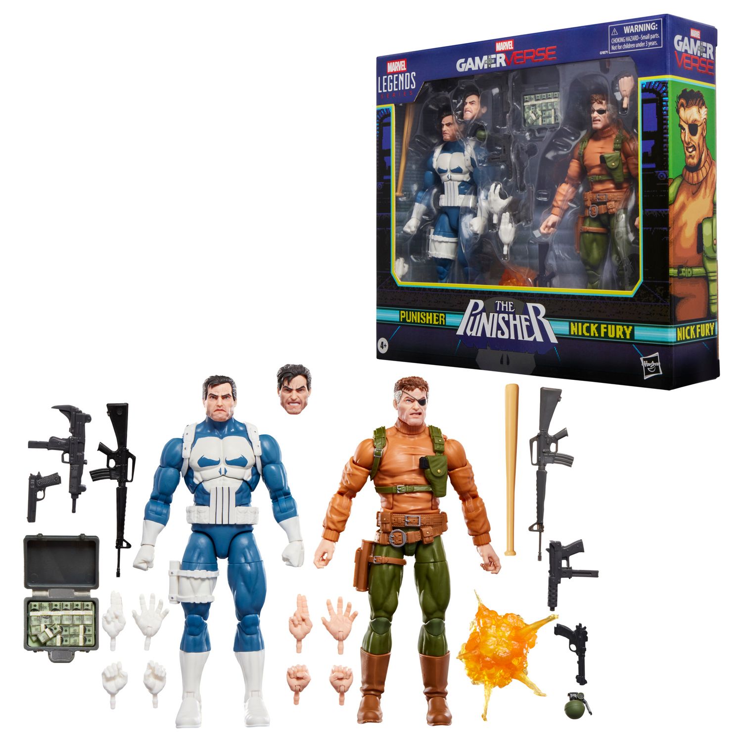 Marvel Legends Series Gamerverse Punisher and Nick Fury Action