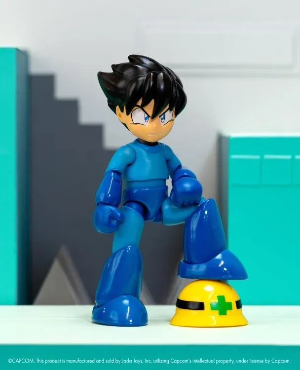 JADA TOYS MEGA MAN DELUXE 1/12 Scale Action Figure With Unmasked Head