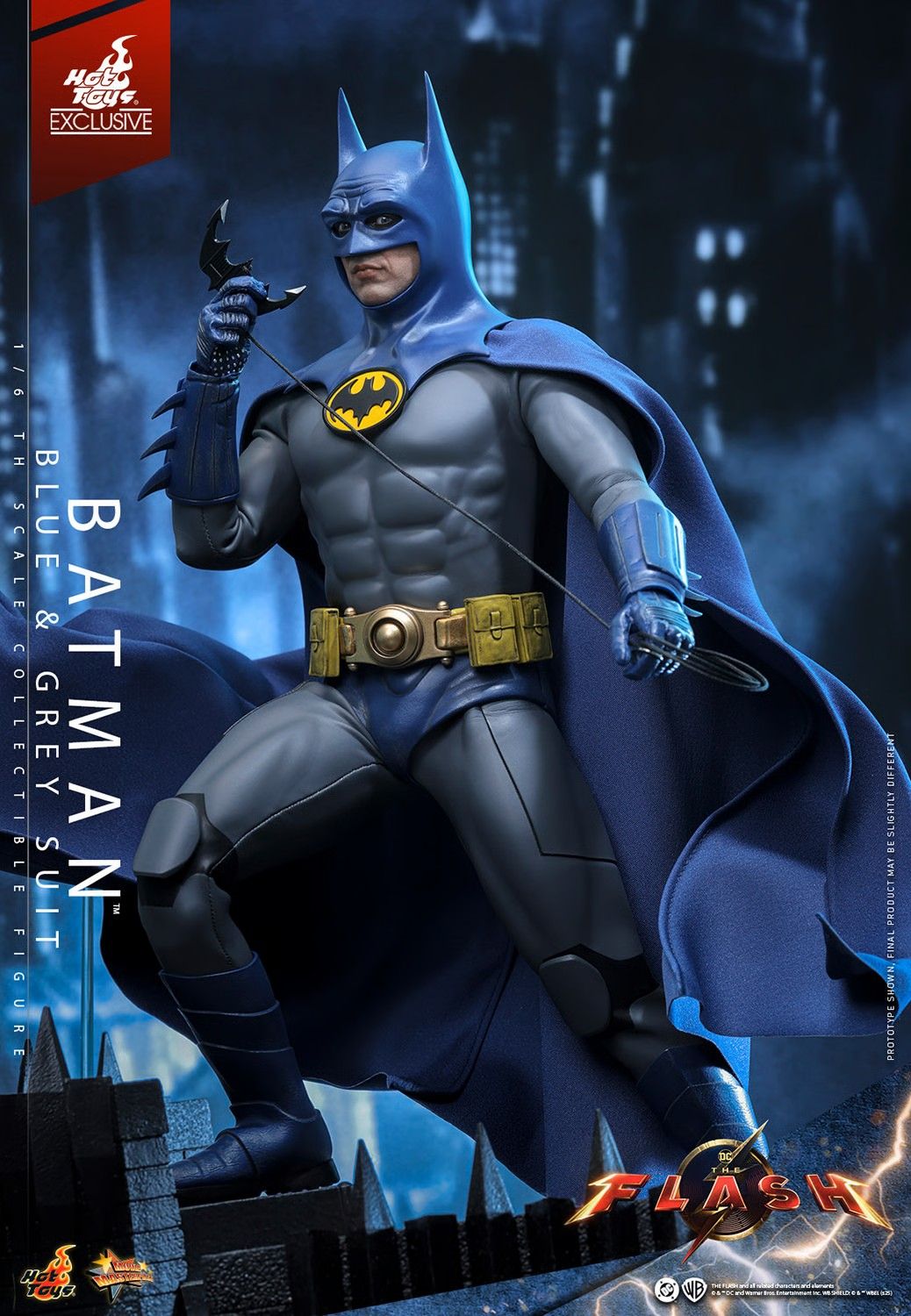 Hot Toys  Batman (Blue & Grey Suit) 1/6 Scale Figure (THE FLASH MOVIE) EXCLUSIVE