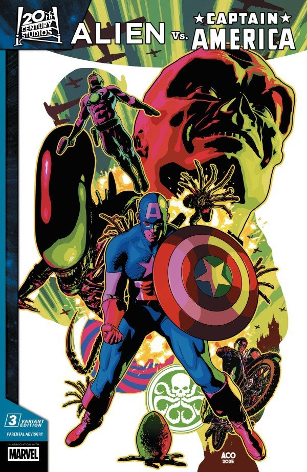 ALIEN VS CAPTAIN AMERICA #3 CVR B ACO VAR MARVEL COMICS (21st January 2026) ALIEN VS CAPTAIN AMERICA #3 CVR B ACO VAR MARVEL COMICS (21st January 2026)