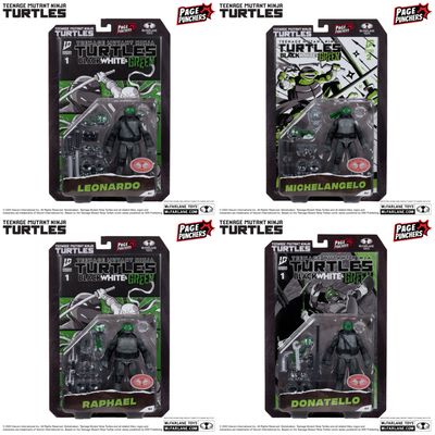 ***PRE ORDER*** McFarlane Toys (Black, White & Green) Red Platinum Edition Teenage Mutant Ninja Turtles (Page Punchers) Wave OF 4 ***PRE ORDER*** McFarlane Toys (Black, White & Green) Red Platinum Edition Teenage Mutant Ninja Turtles (Page Punchers) Wave OF 4
