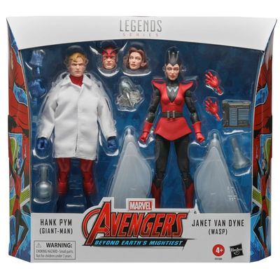 Marvel Legends Avengers Hank Pym (Giant-Man) and Janet Van Dyne (Wasp) 6-Inch Action Figure 2-Pack