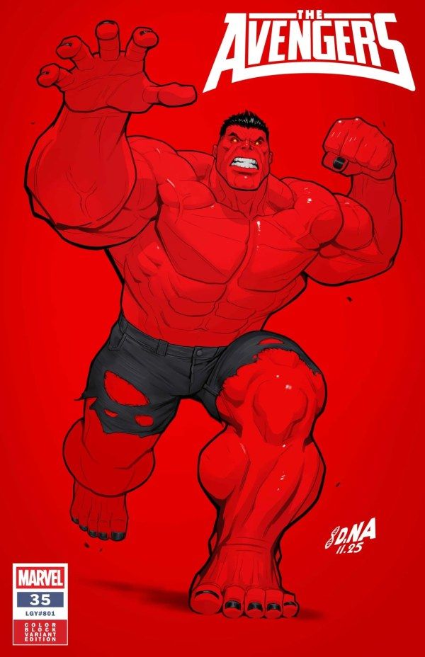 AVENGERS #35 CVR B DAVID NAKAYAMA COLOR BLOCK RED VAR MARVEL COMICS (4th February 2026)