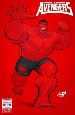 AVENGERS #35 CVR B DAVID NAKAYAMA COLOR BLOCK RED VAR MARVEL COMICS (4th February 2026)