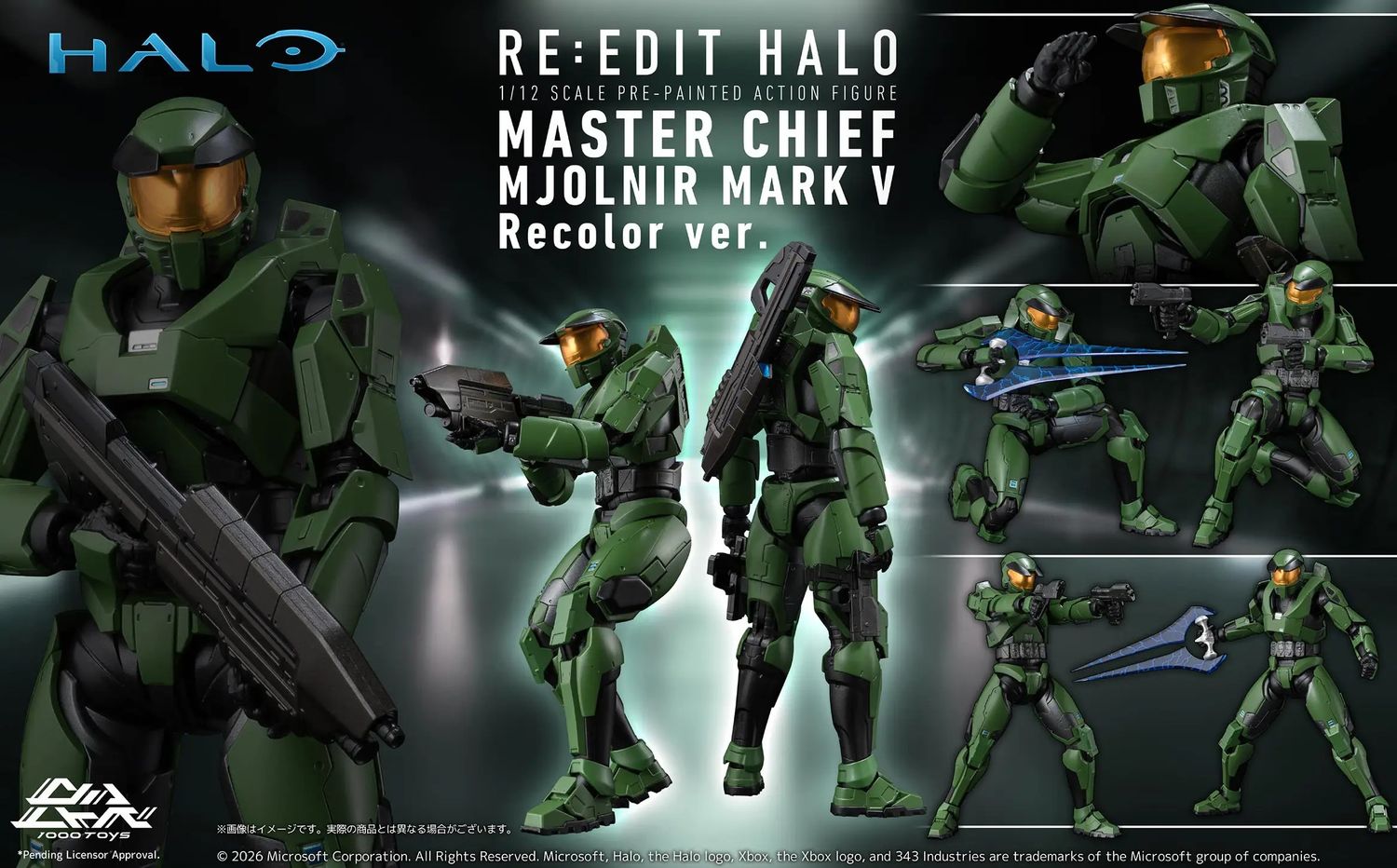 PRE ORDER** 1000TOYS 1/12 RE:EDIT HALO: Master Chief Mjolnir Mark