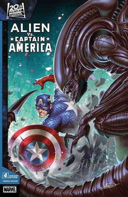 ALIEN VS CAPTAIN AMERICA #4 CVR B MATEUS MANHANINI VAR MARVEL COMICS (11th February 2026)